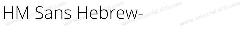 HM Sans Hebrew字体转换